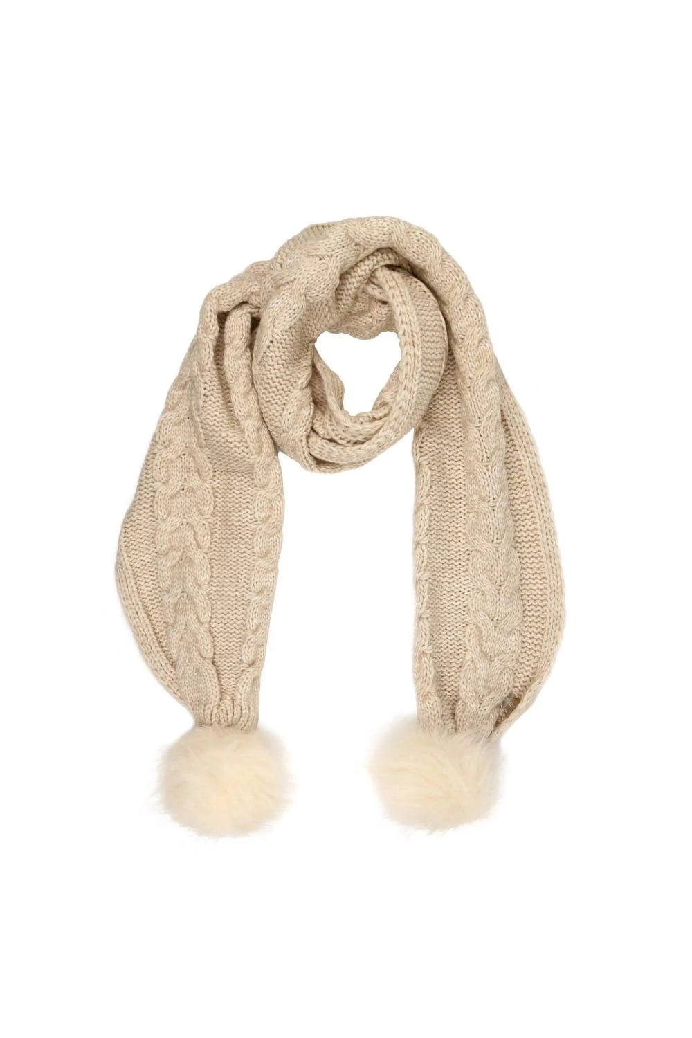 Regatta Womens/Ladies Lovella III Bobble Winter Scarf - Light Vanilla 3 Regatta Womens/Ladies Lovella III Bobble Winter Scarf - Light Vanilla