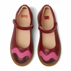 Camper Unisex Twins Ballerinas - Burgundy/Pink