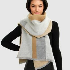 Belle & Bloom Sun Peaks Stripe Scarf - Grey